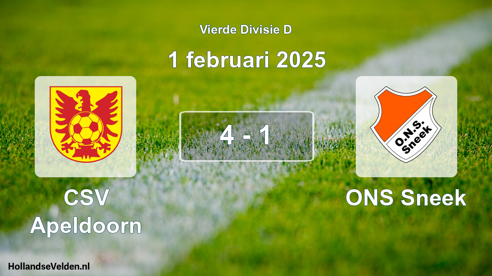 Total number of matches played: CSV Apeldoorn - ONS Sneek 4 - 1 (1 February 2025)