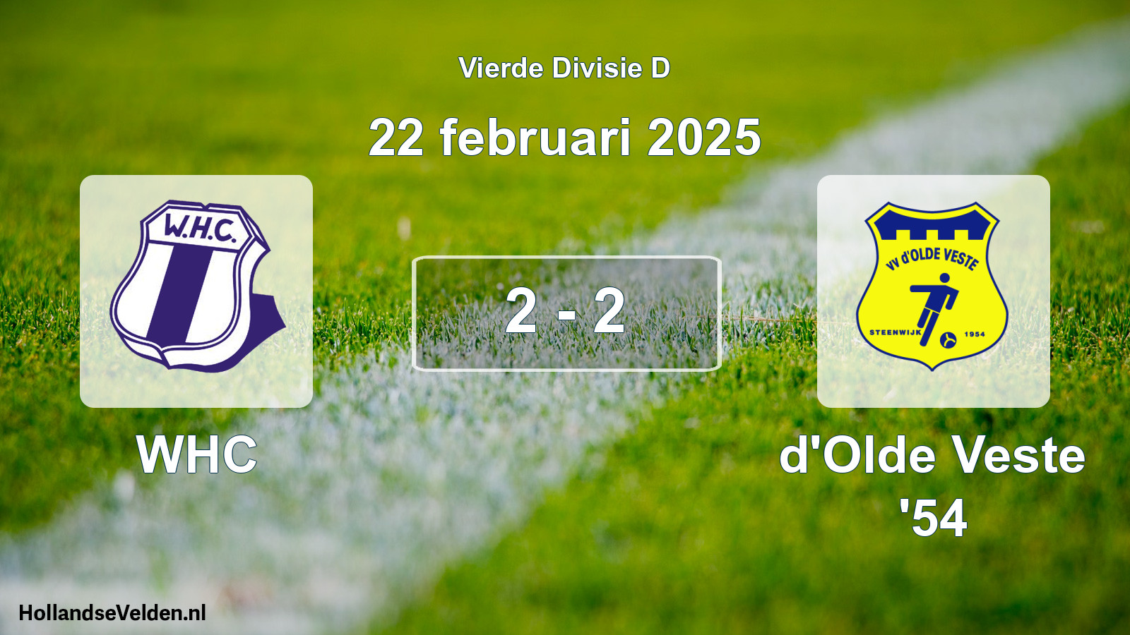 Total number of matches played: WHC - d'Olde Veste '54 2 - 2 (22 February 2025)