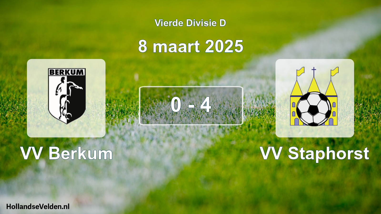Total number of matches played: VV Berkum - VV Staphorst 0 - 4 (8 March 2025)