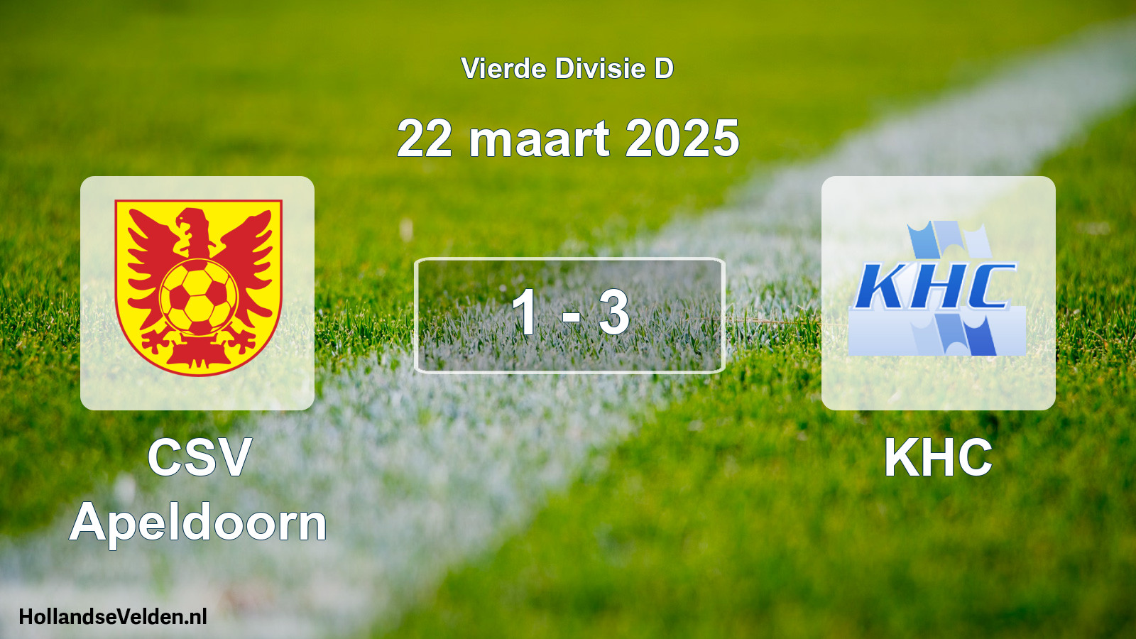 Total number of matches played: CSV Apeldoorn - KHC 1 - 3 (22 March 2025)