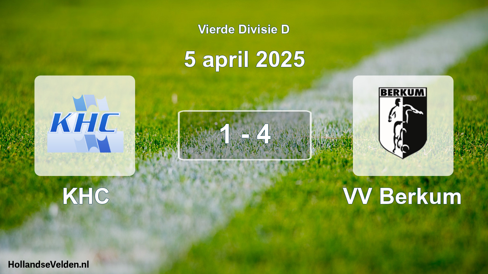 Total number of matches played: KHC - VV Berkum 1 - 4 (5 April 2025)
