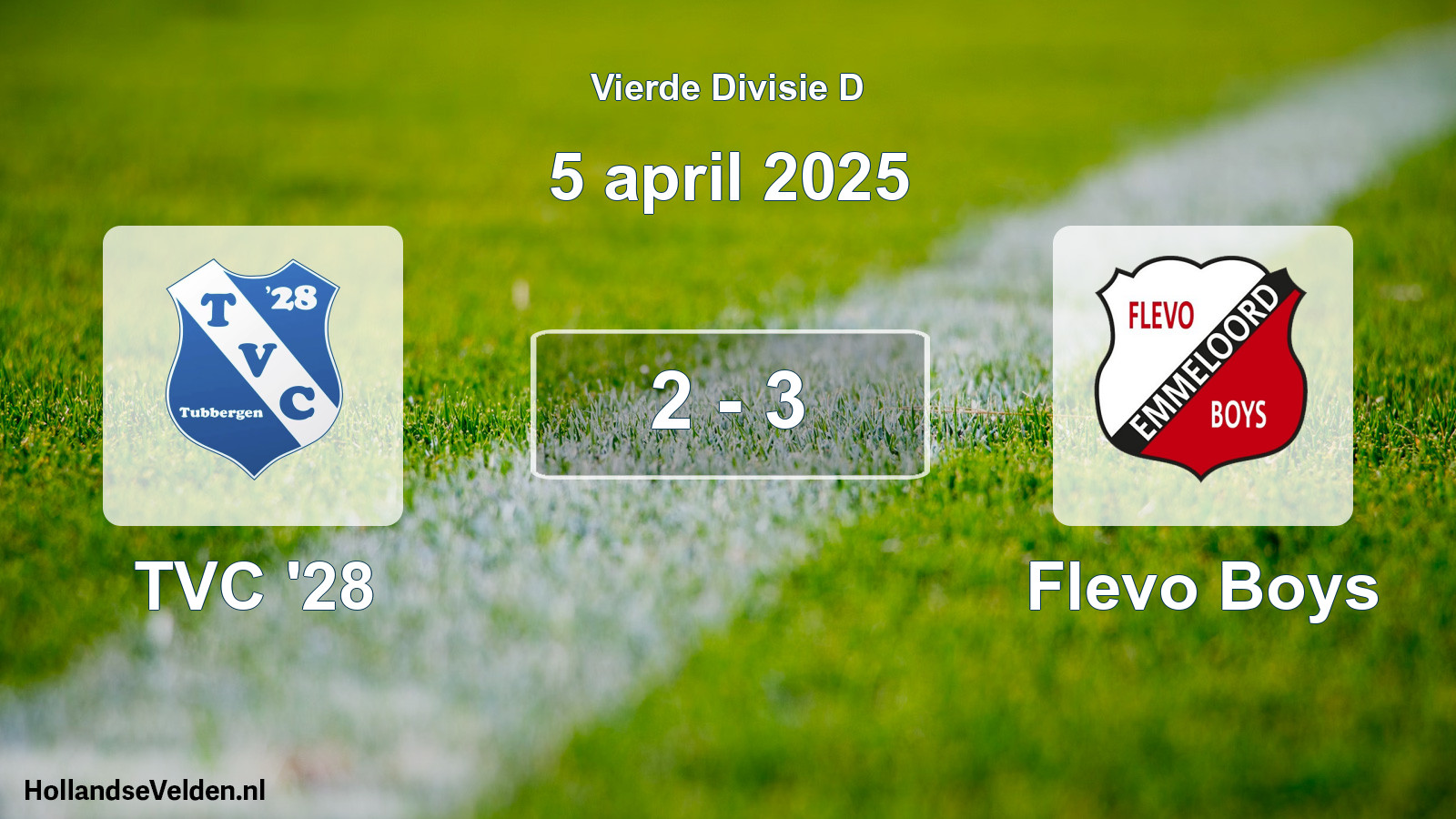 Total number of matches played: TVC '28 - Flevo Boys 2 - 3 (5 April 2025)