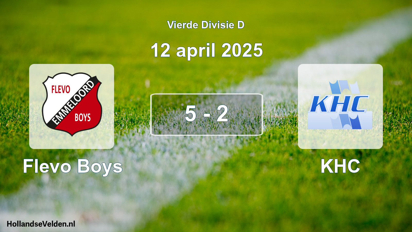 Total number of matches played: Flevo Boys - KHC 5 - 2 (12 April 2025)