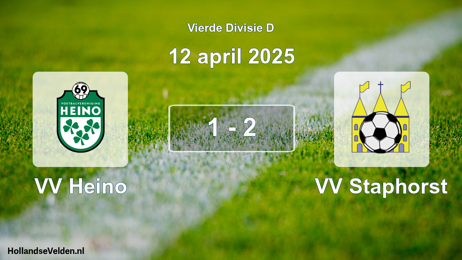 Total number of matches played: VV Heino - VV Staphorst 1 - 2 (12 April 2025)