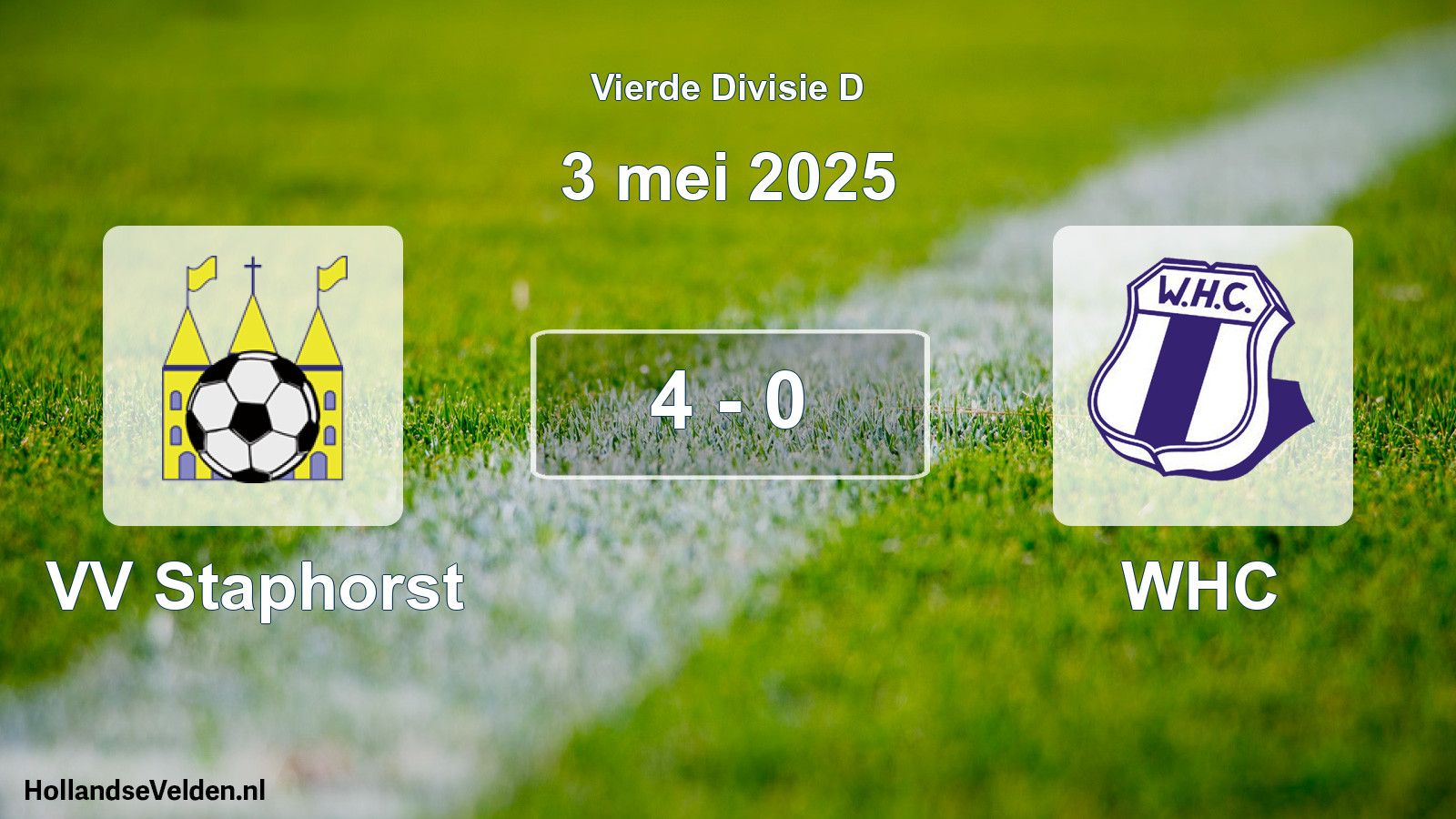 Total number of matches played: VV Staphorst - WHC 4 - 0 (3 May 2025)