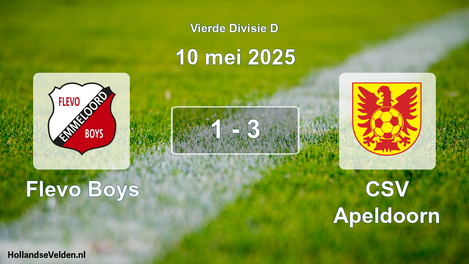 Total number of matches played: Flevo Boys - CSV Apeldoorn 1 - 3 (10 May 2025)