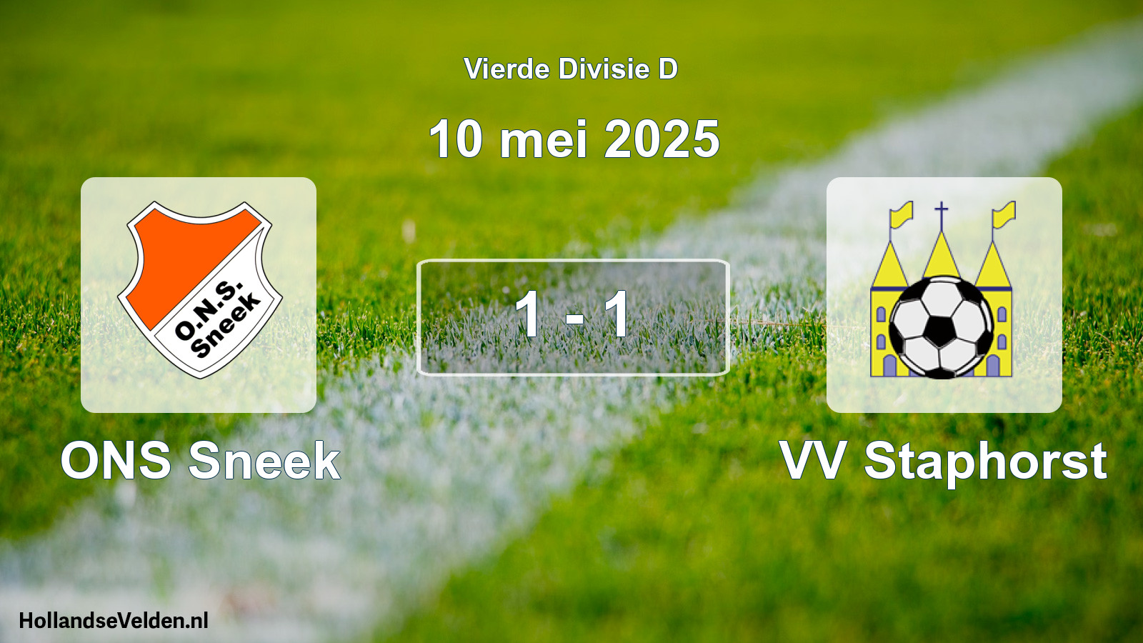 Total number of matches played: ONS Sneek - VV Staphorst 1 - 1 (10 May 2025)