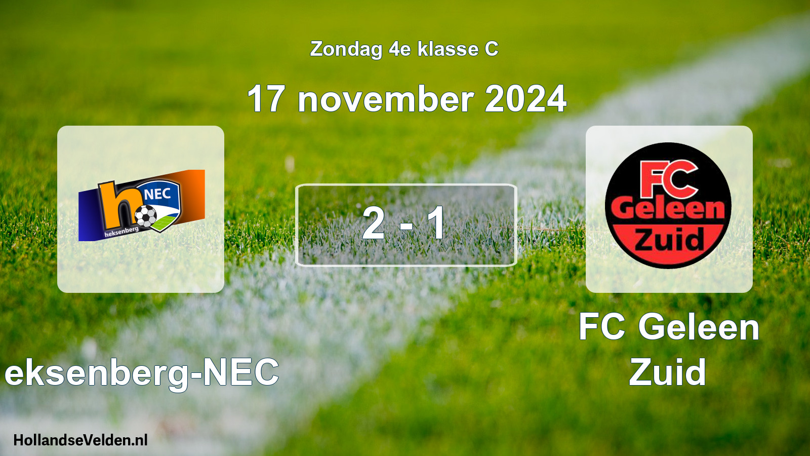 Total number of matches played: Heksenberg-NEC - FC Geleen Zuid 2 - 1 (17 November 2024)