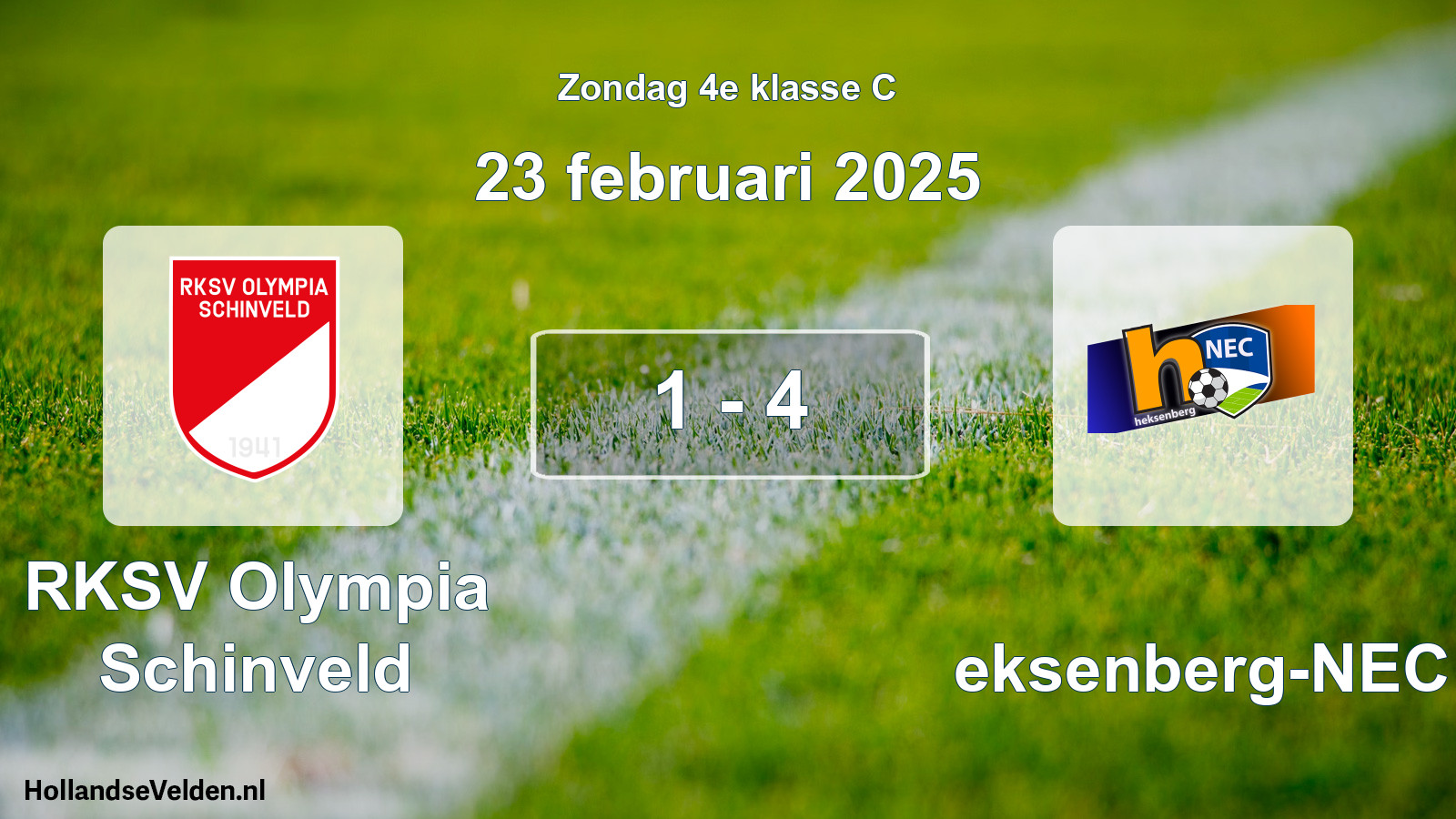 Total number of matches played: RKSV Olympia Schinveld - Heksenberg-NEC 1 - 4 (23 February 2025)