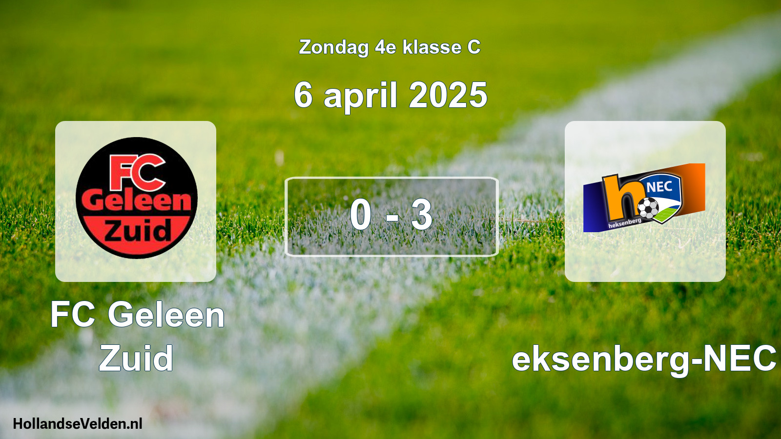 Total number of matches played: FC Geleen Zuid - Heksenberg-NEC 0 - 3 (6 April 2025)