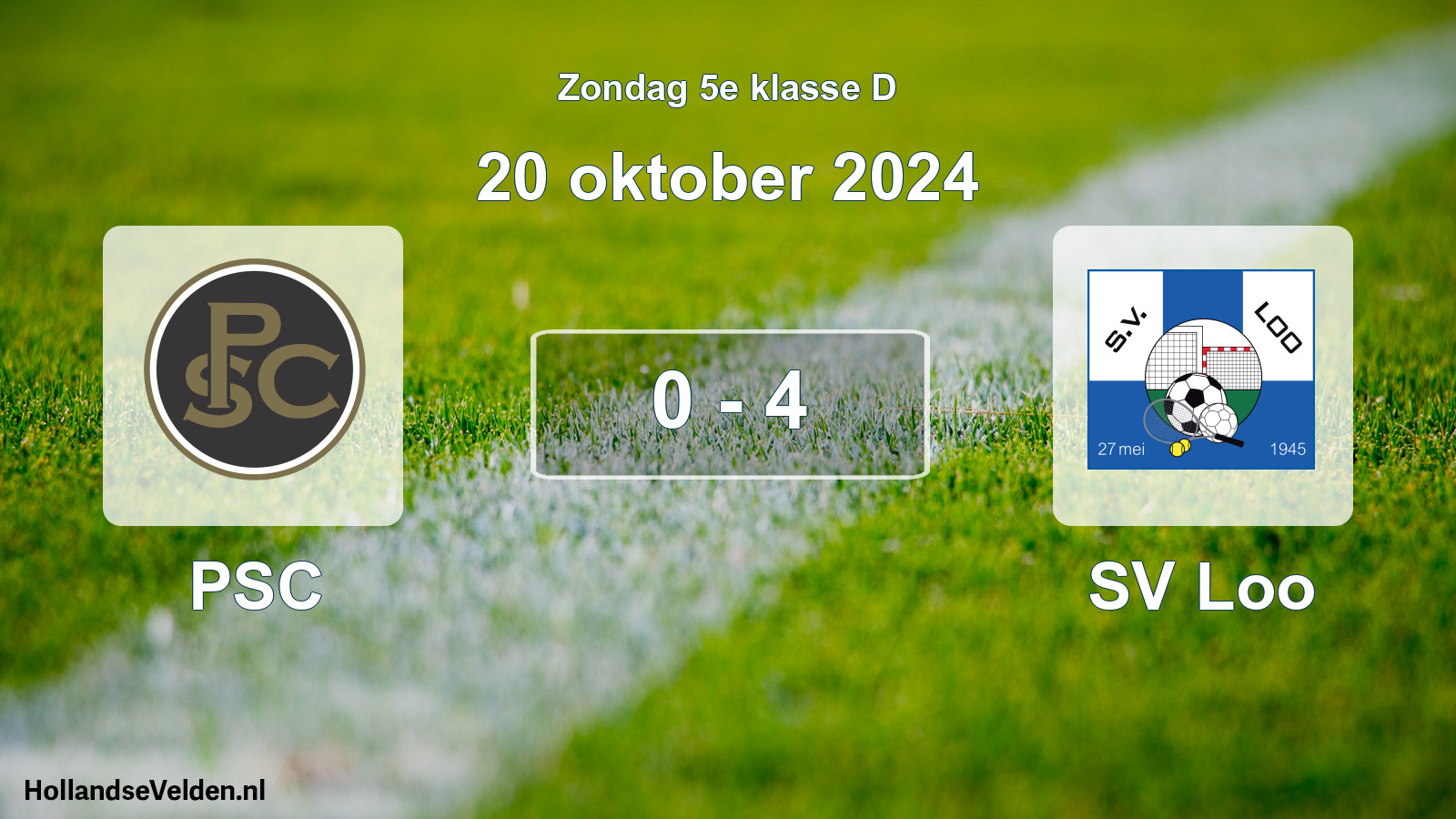 Total number of matches played: PSC - SV Loo 0 - 4 (20 October 2024)