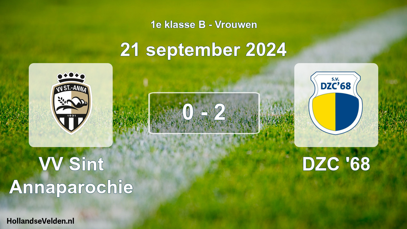 Total number of matches played: VV Sint Annaparochie - DZC '68 0 - 2 (21 September 2024)