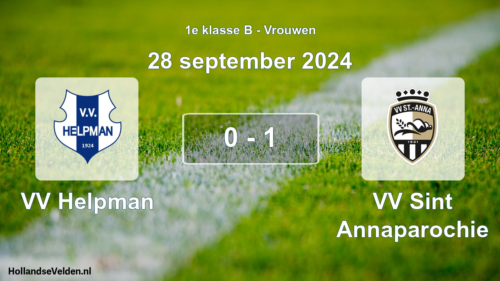 Total number of matches played: VV Helpman - VV Sint Annaparochie 0 - 1 (28 September 2024)