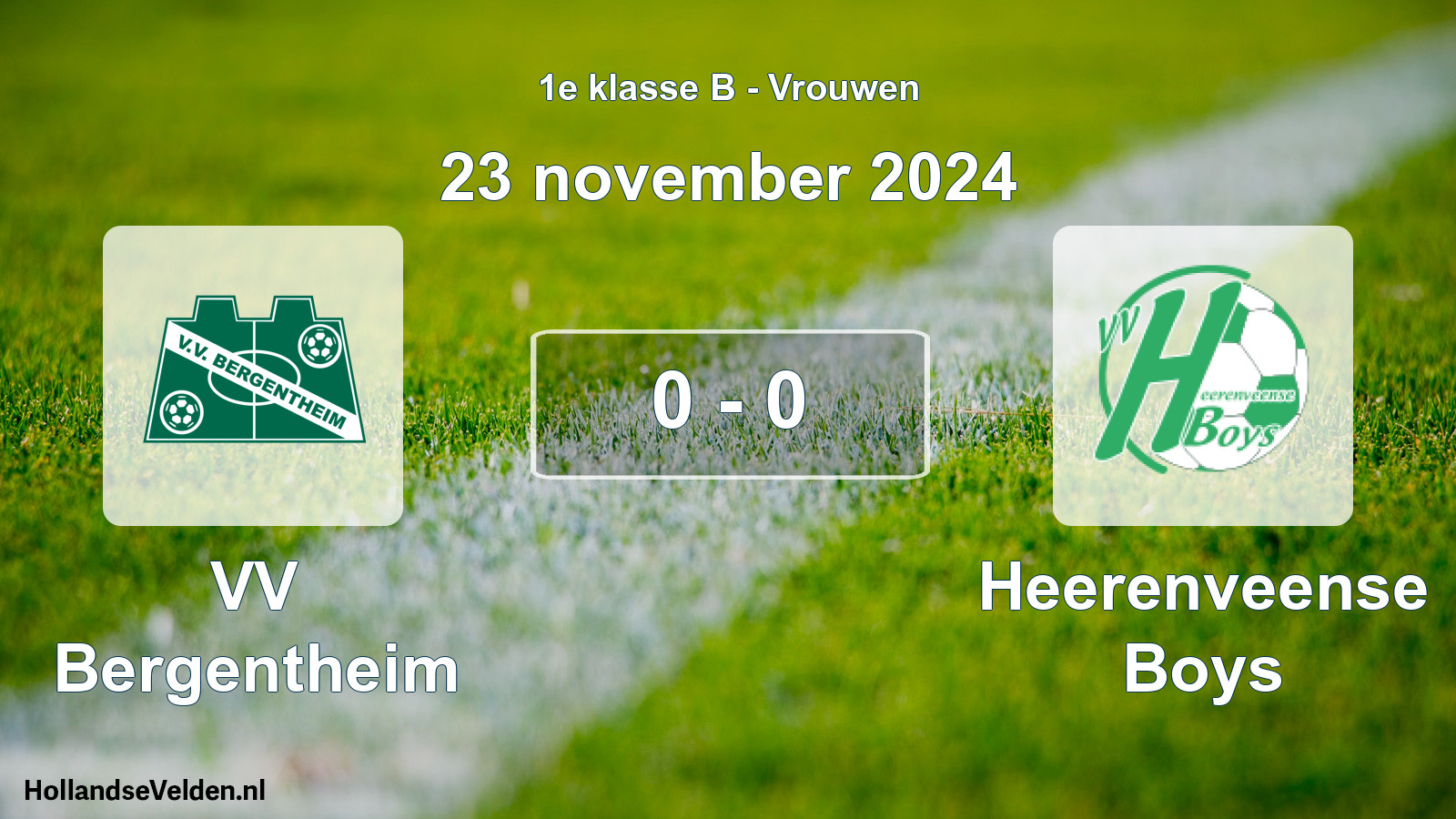 Total number of matches played: VV Bergentheim - Heerenveense Boys 0 - 0 (23 November 2024)