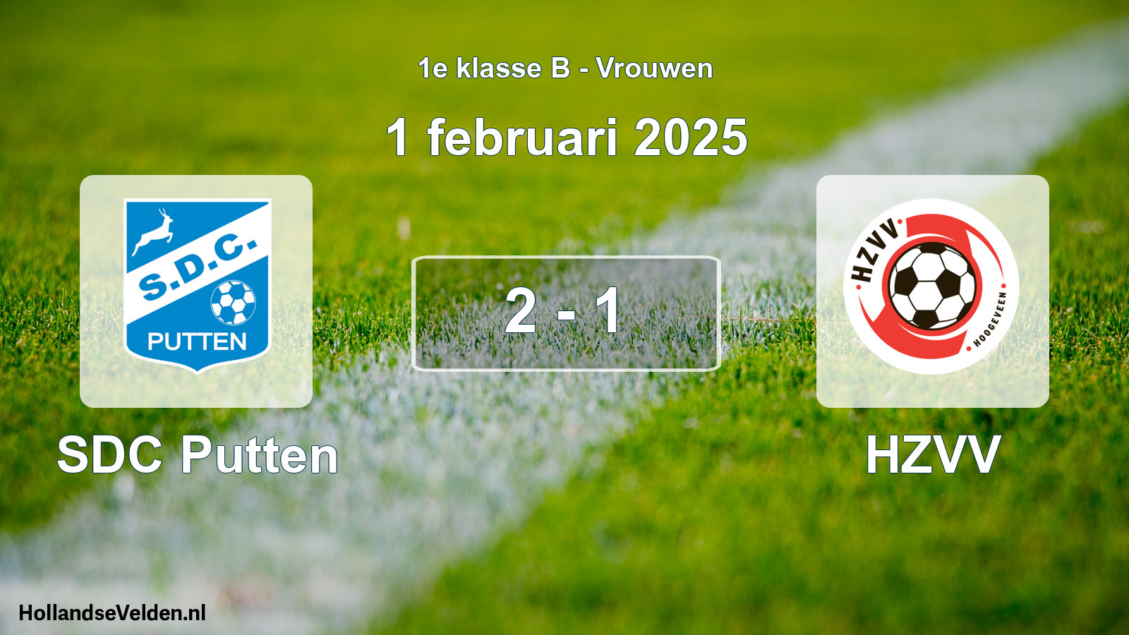 Total number of matches played: SDC Putten - HZVV 2 - 1 (1 February 2025)
