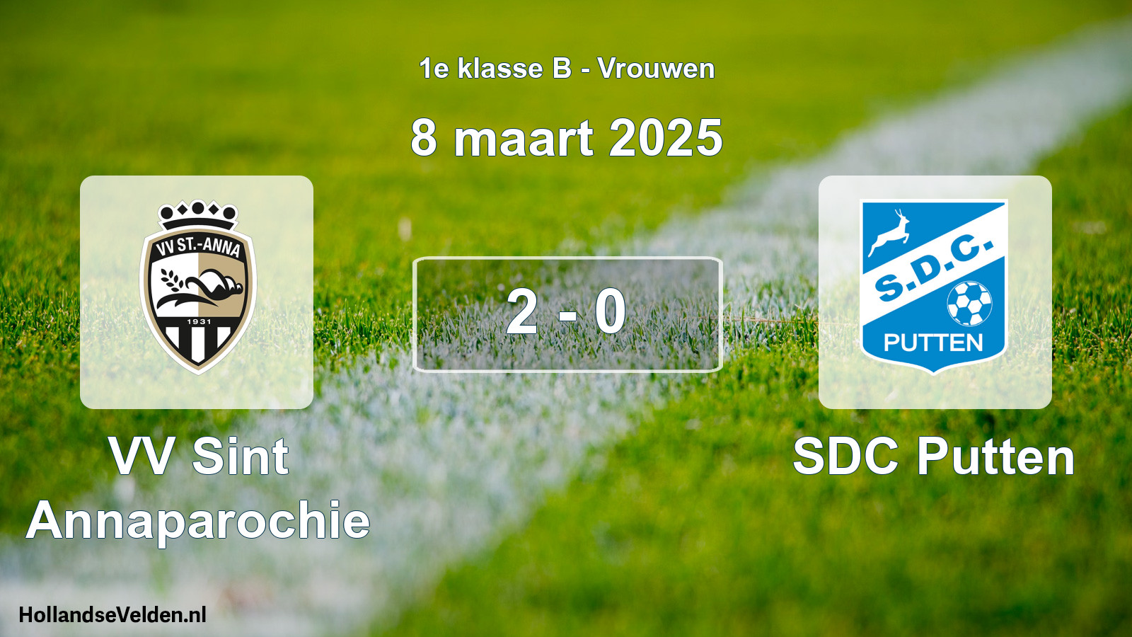 Total number of matches played: VV Sint Annaparochie - SDC Putten 2 - 0 (8 March 2025)