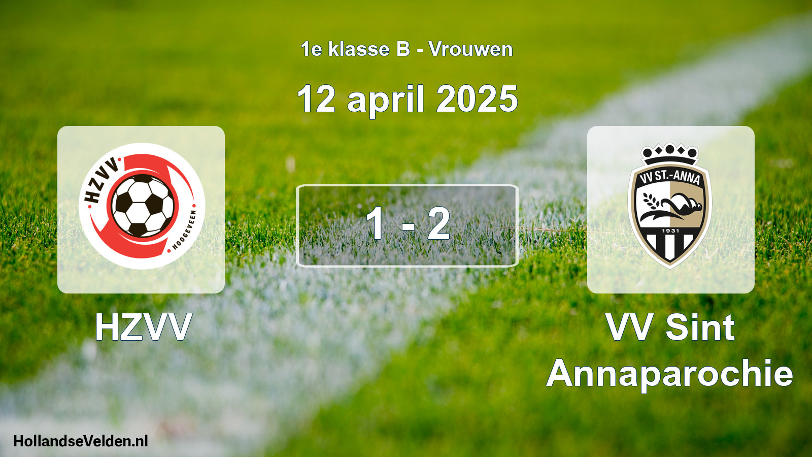 Total number of matches played: HZVV - VV Sint Annaparochie 1 - 2 (12 April 2025)