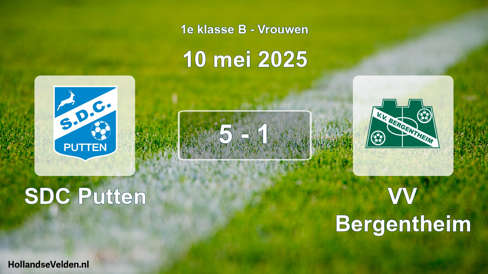 Total number of matches played: SDC Putten - VV Bergentheim 5 - 1 (10 May 2025)