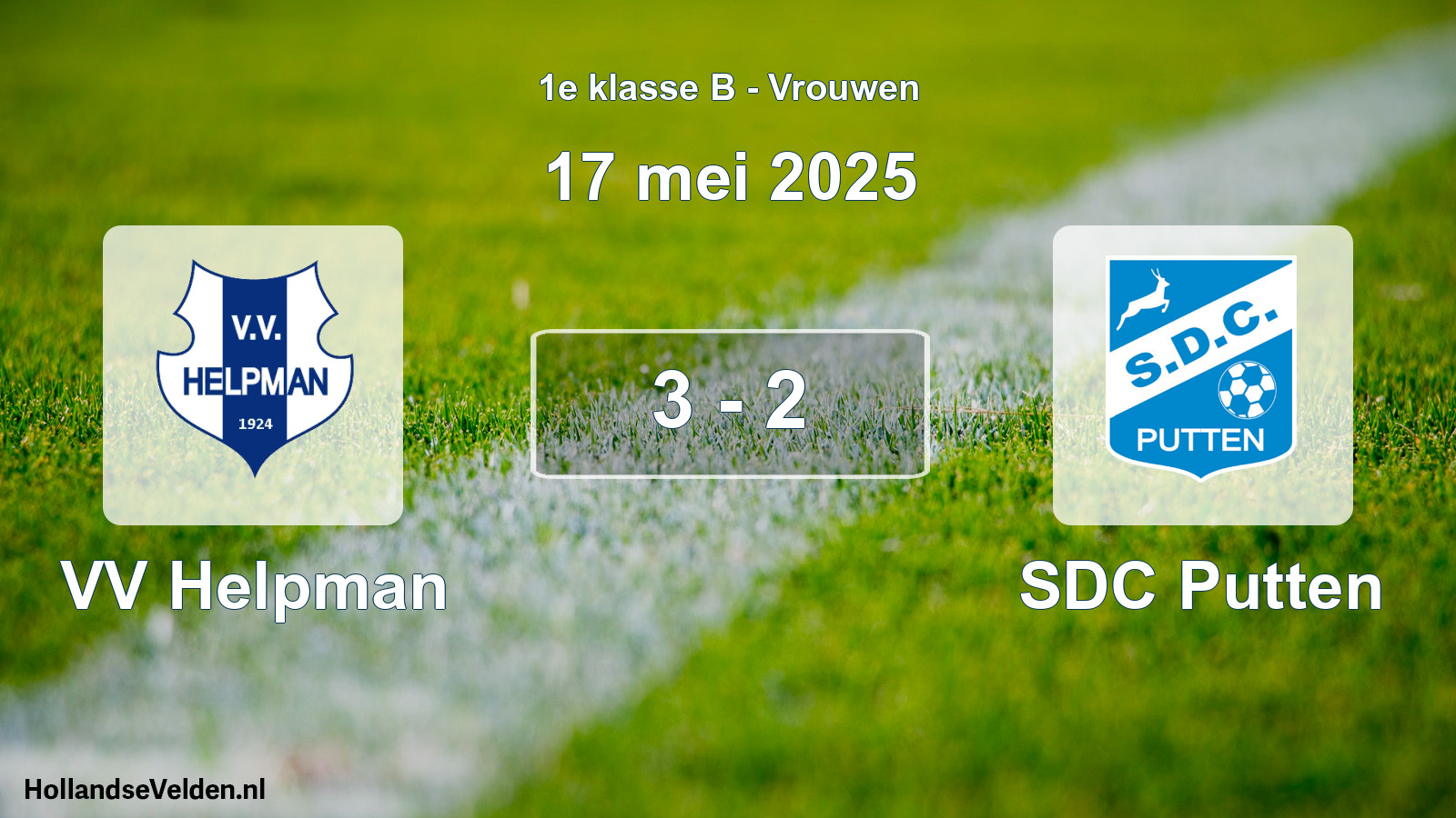 Total number of matches played: VV Helpman - SDC Putten 3 - 2 (17 May 2025)
