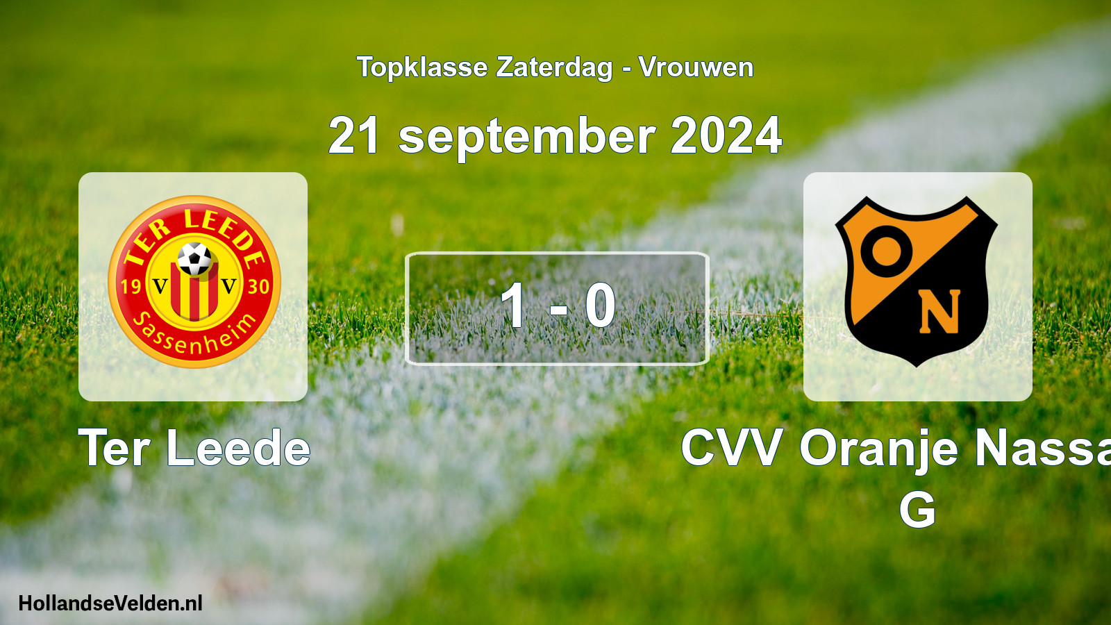 Total number of matches played: Ter Leede - CVV Oranje Nassau G 1 - 0 (21 September 2024)