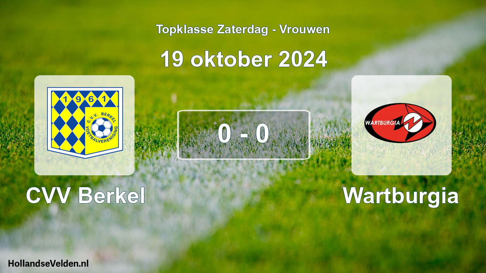 Total number of matches played: CVV Berkel - Wartburgia 0 - 0 (19 October 2024)
