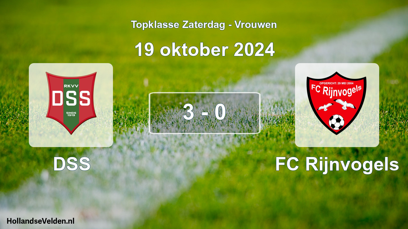 Total number of matches played: DSS - FC Rijnvogels 3 - 0 (19 October 2024)