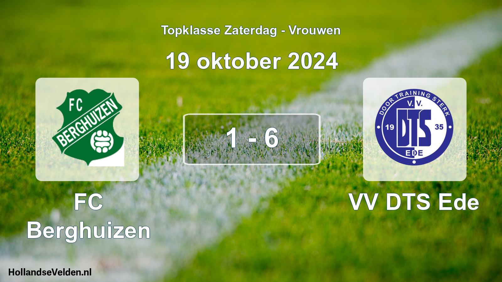 Total number of matches played: FC Berghuizen - VV DTS Ede 1 - 6 (19 October 2024)