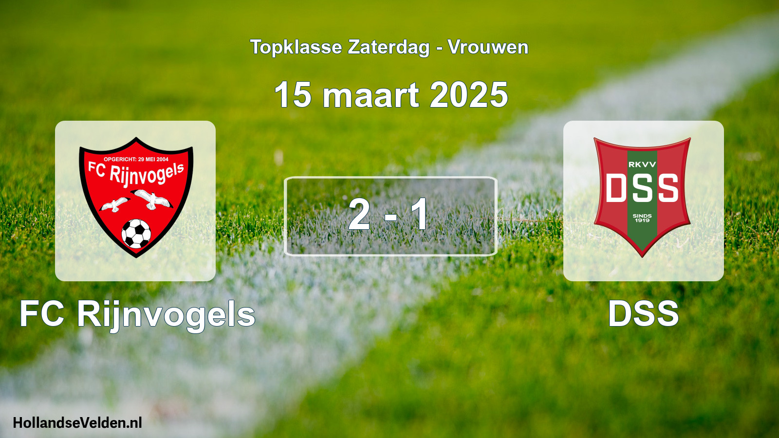 Total number of matches played: FC Rijnvogels - DSS 2 - 1 (15 March 2025)