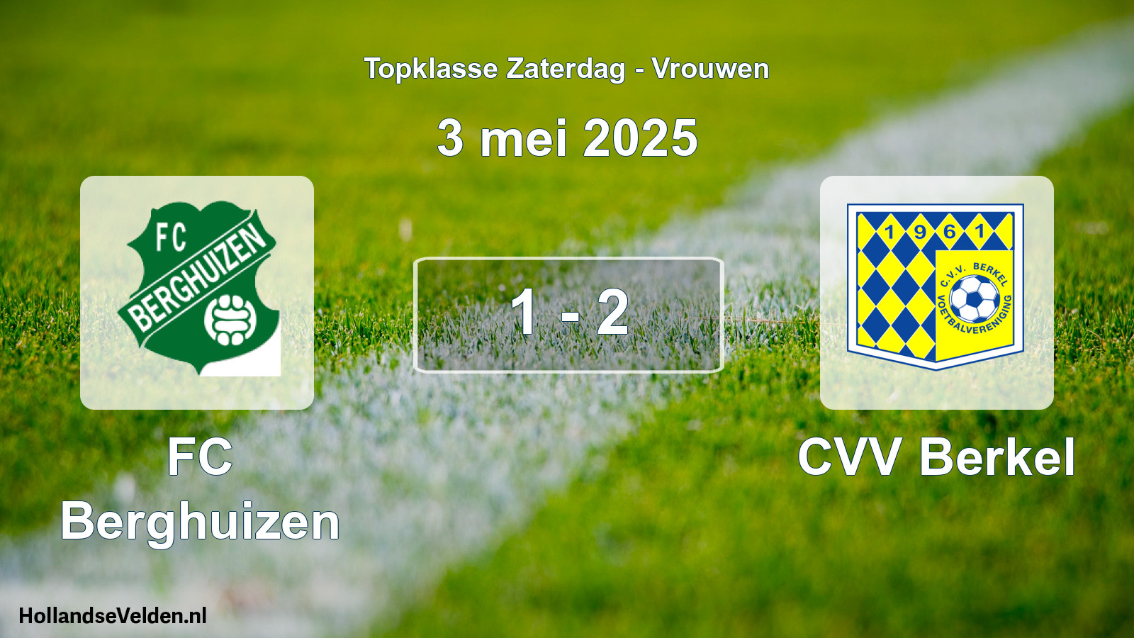 Total number of matches played: FC Berghuizen - CVV Berkel 1 - 2 (3 May 2025)
