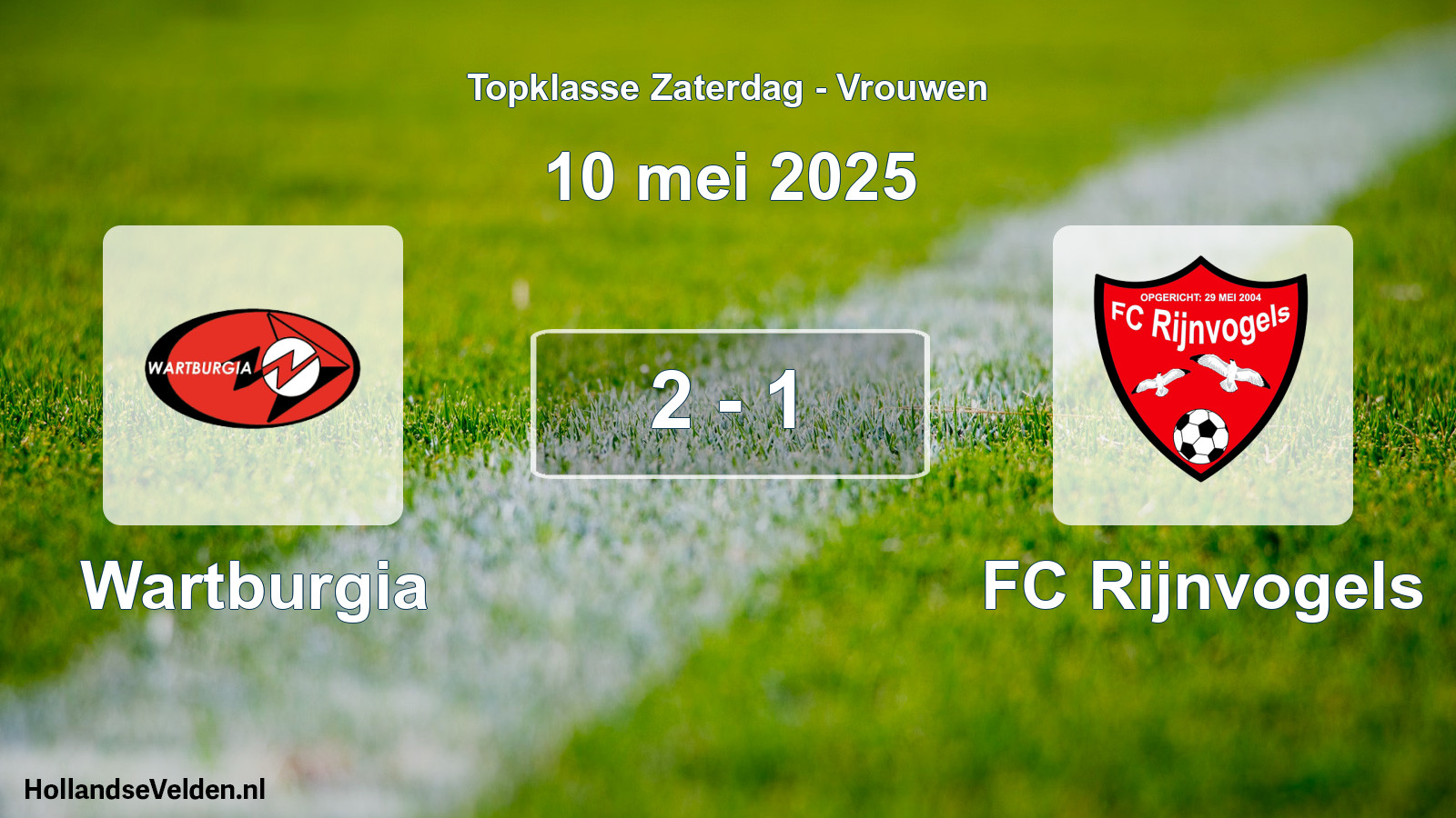 Total number of matches played: Wartburgia - FC Rijnvogels 2 - 1 (10 May 2025)