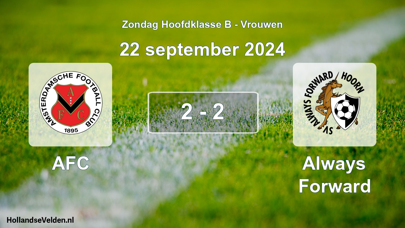 Gespeelde wedstrijd: AFC - Always Forward 2 - 2 (22 september 2024)