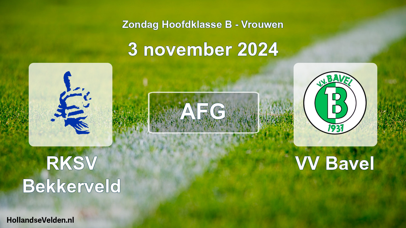 Scheduled Match: RKSV Bekkerveld - VV Bavel (3 November 2024)