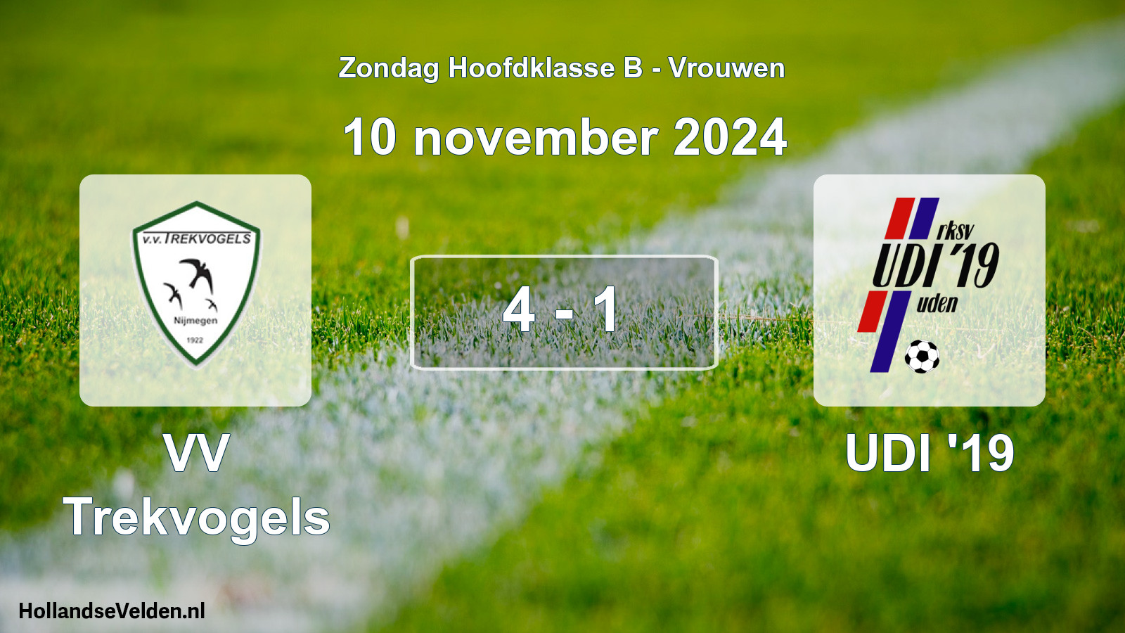 Gespeelde wedstrijd: VV Trekvogels - UDI '19 4 - 1 (10 november 2024)