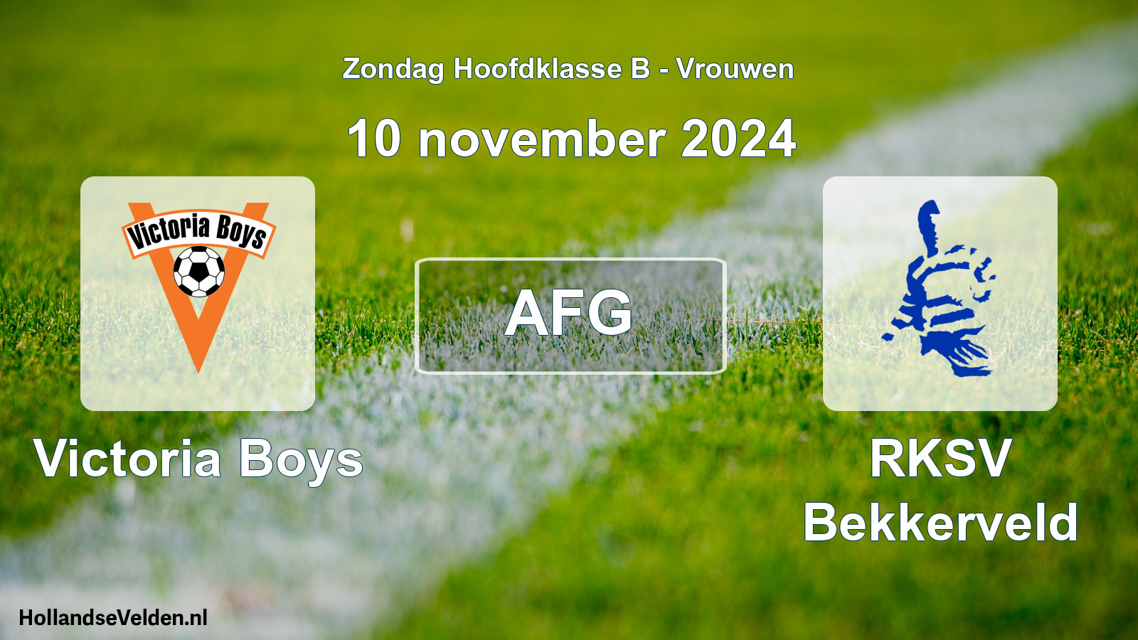 Geplande wedstrijd: Victoria Boys - RKSV Bekkerveld (10 november 2024)