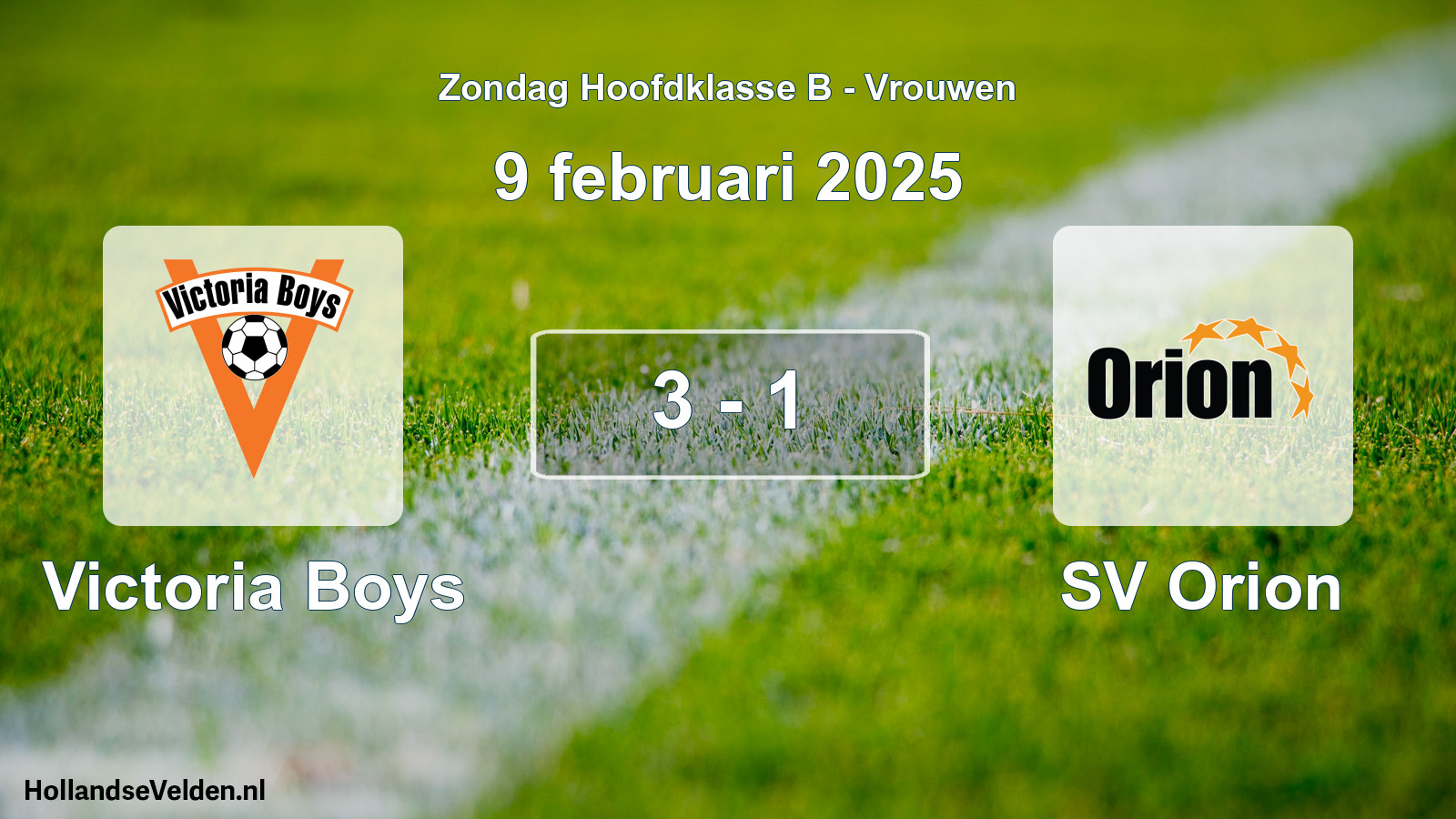 Total number of matches played: Victoria Boys - SV Orion 3 - 1 (9 February 2025)