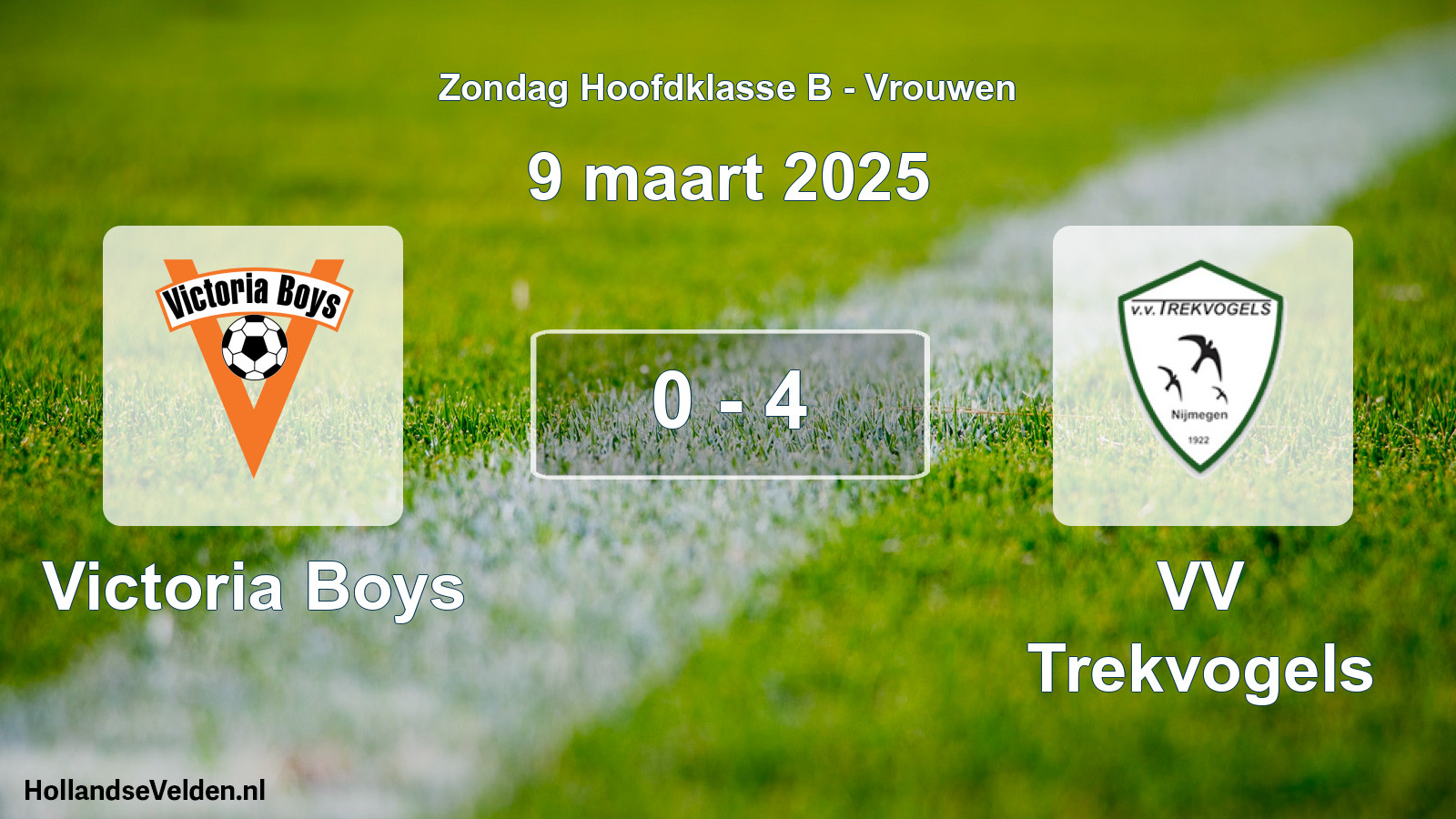 Total number of matches played: Victoria Boys - VV Trekvogels 0 - 4 (9 March 2025)