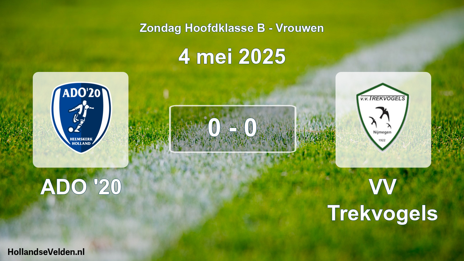 Gespeelde wedstrijd: ADO '20 - VV Trekvogels 0 - 0 (4 mei 2025)
