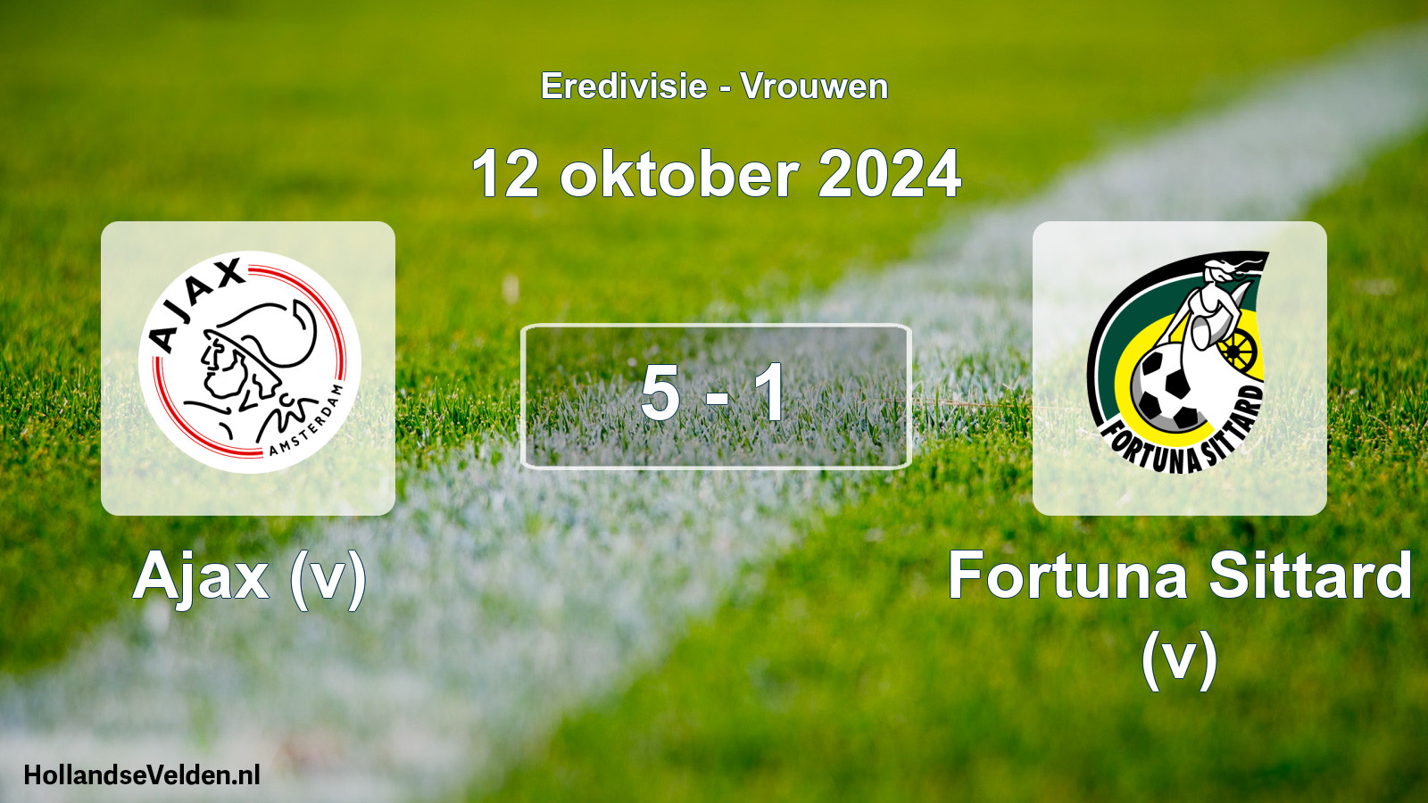 Total number of matches played: Ajax (v) - Fortuna Sittard (v) 5 - 1 (12 October 2024)