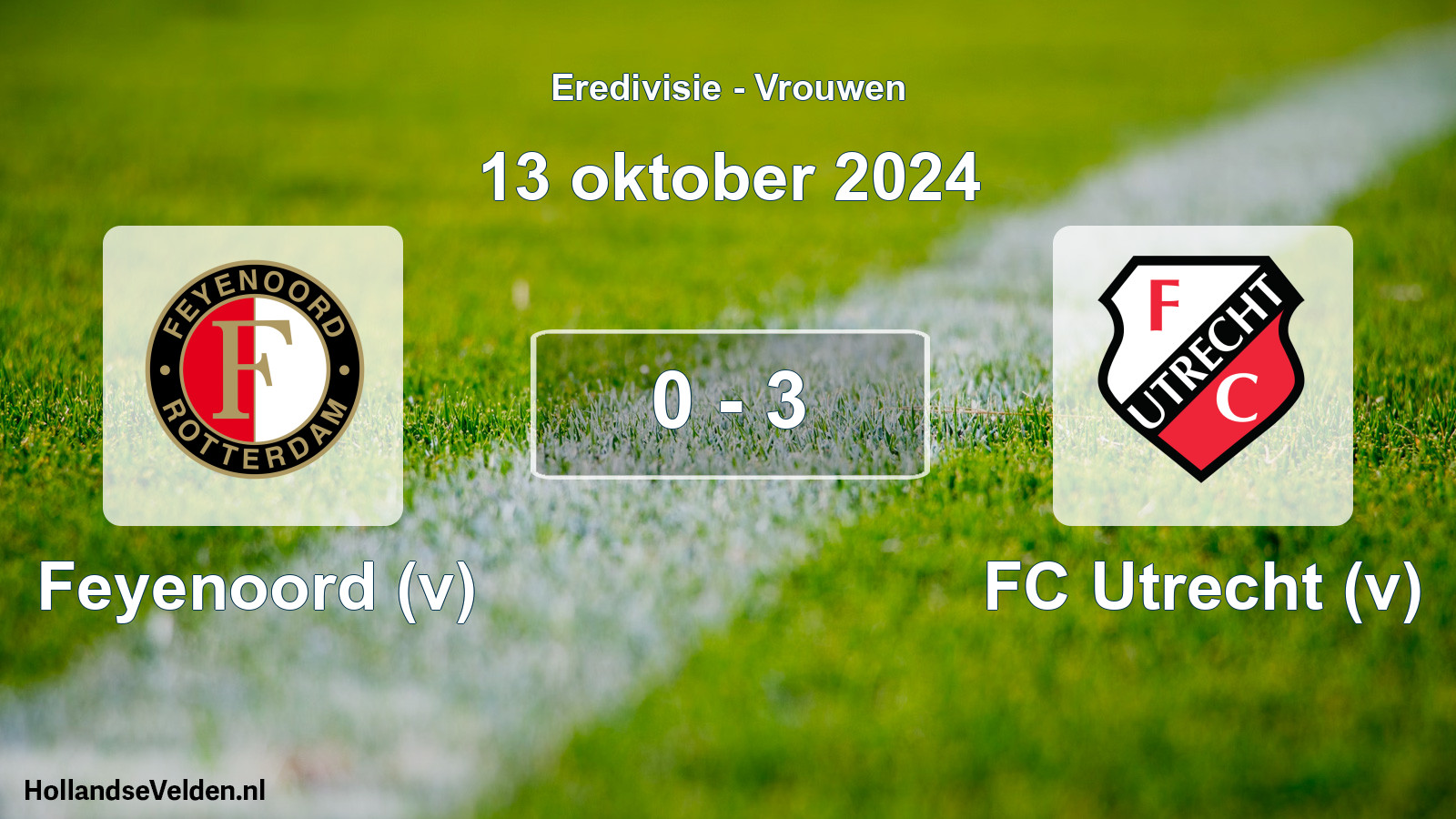 Total number of matches played: Feyenoord (v) - FC Utrecht (v) 0 - 3 (13 October 2024)