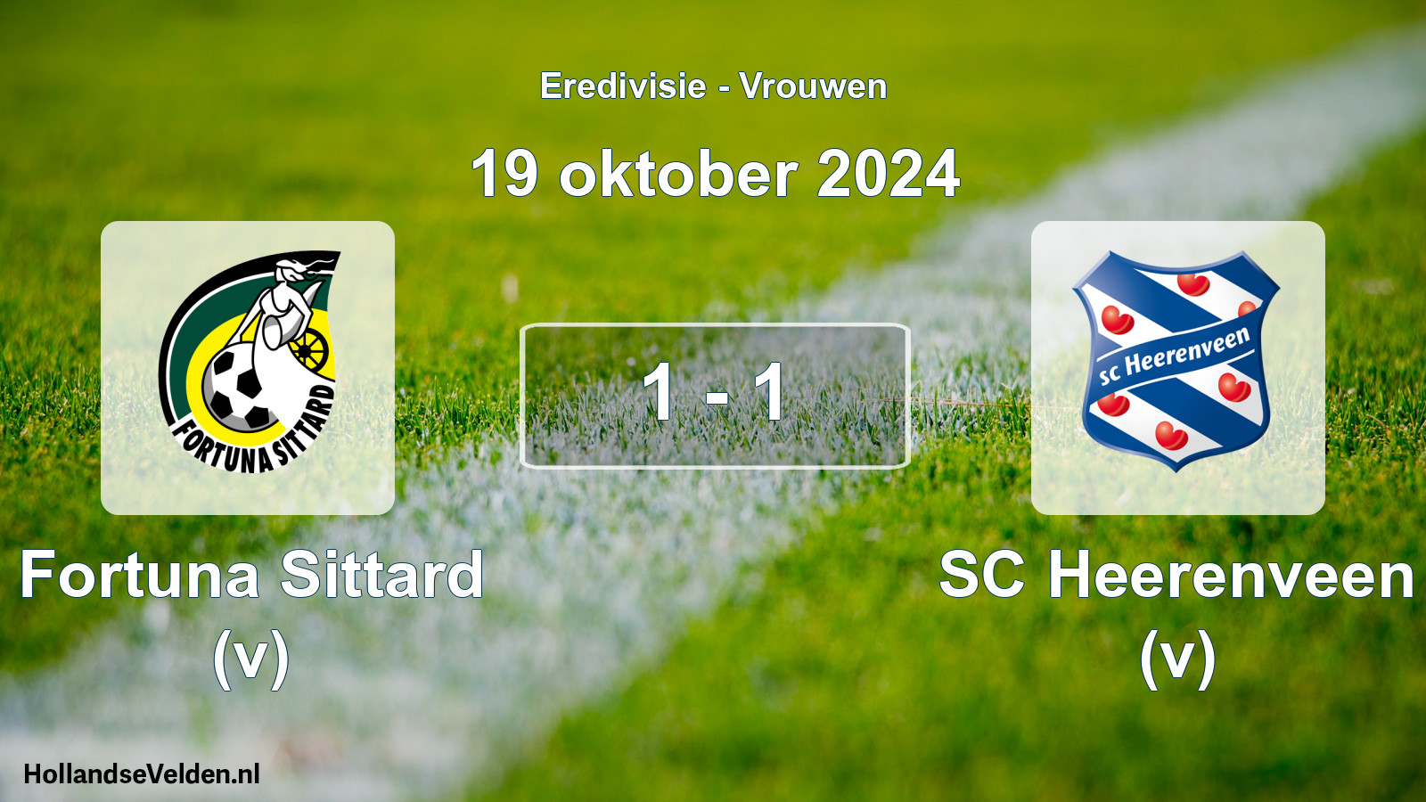Total number of matches played: Fortuna Sittard (v) - SC Heerenveen (v) 1 - 1 (19 October 2024)