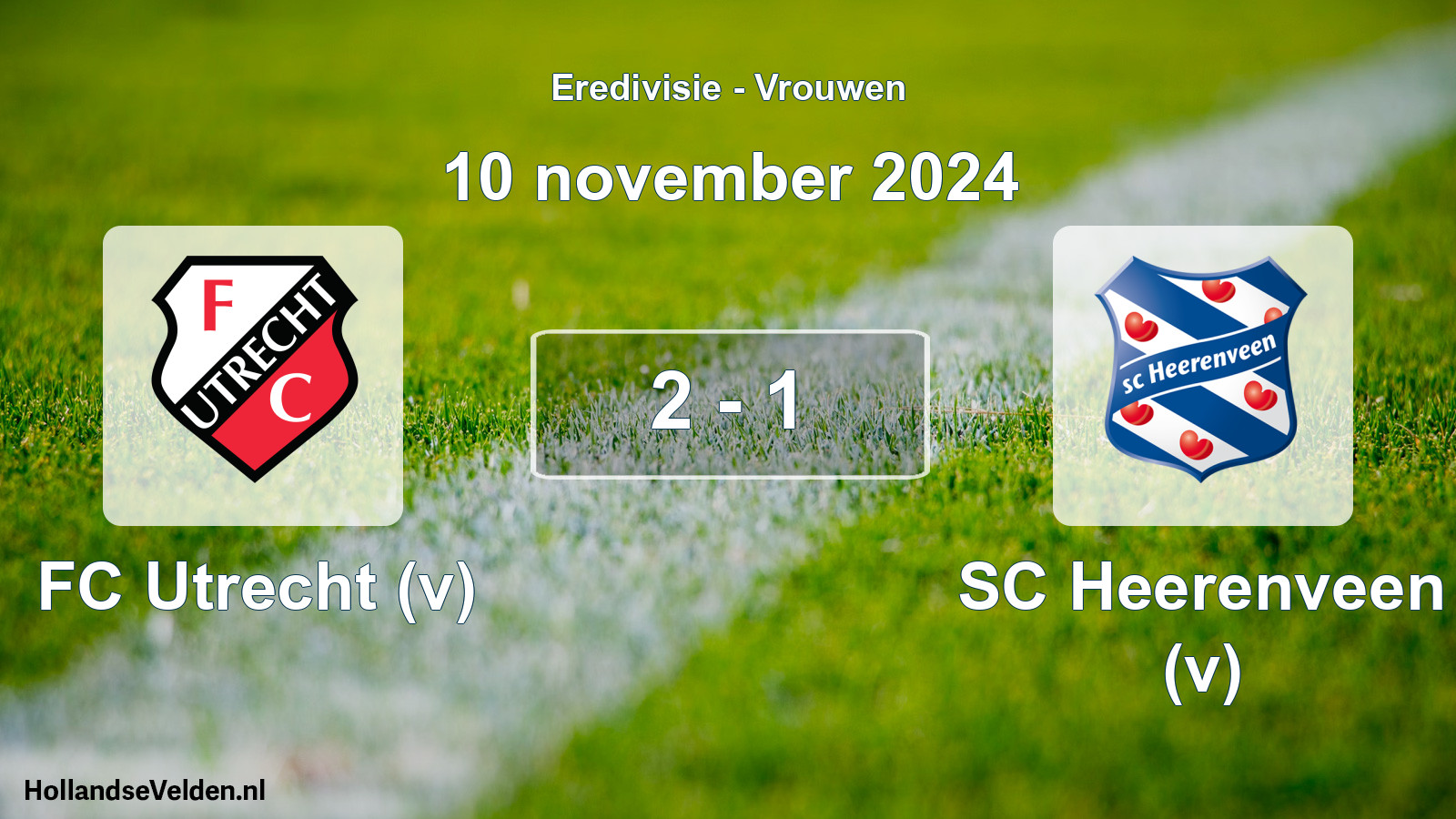 Total number of matches played: FC Utrecht (v) - SC Heerenveen (v) 2 - 1 (10 November 2024)