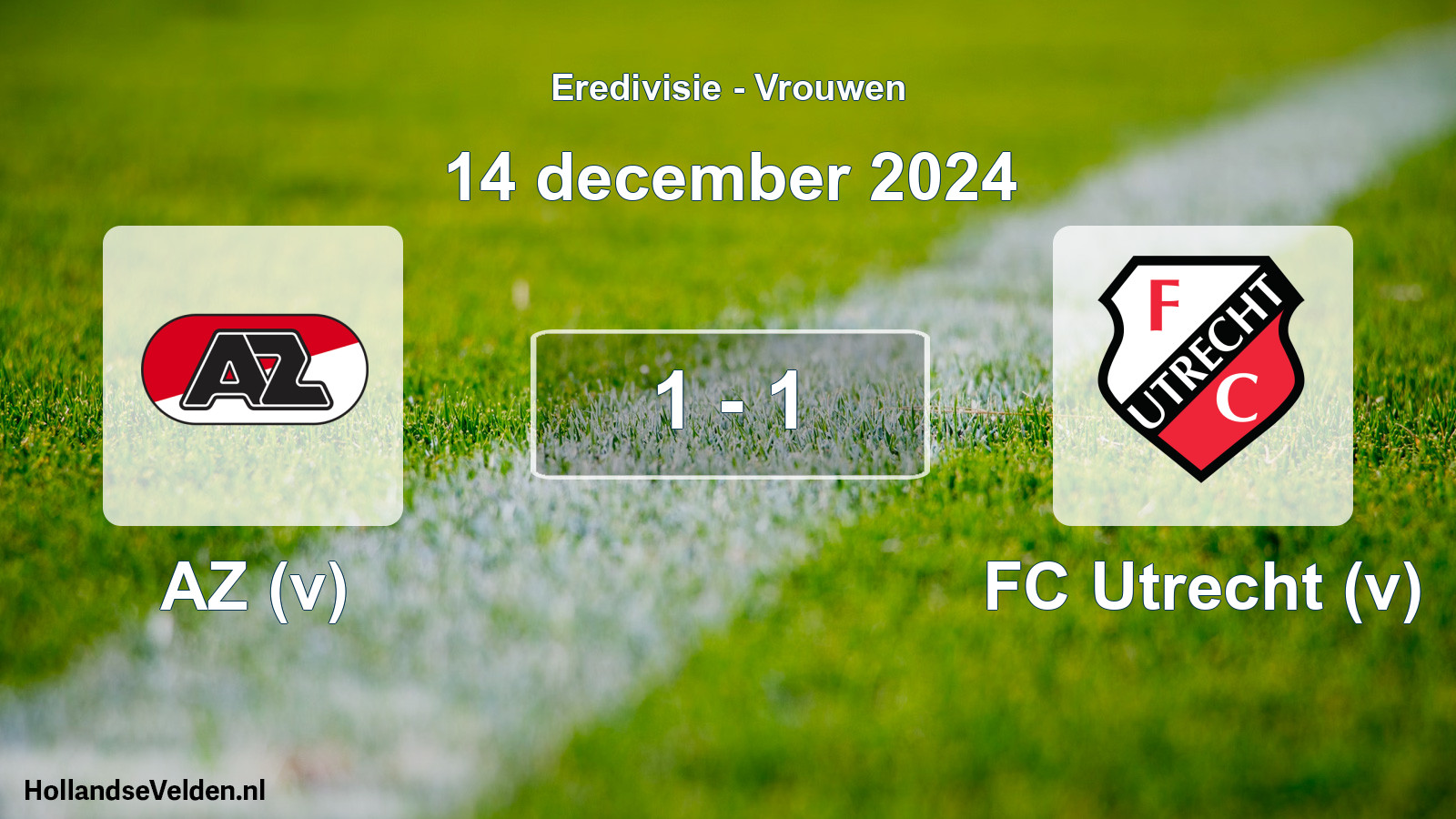 Total number of matches played: AZ (v) - FC Utrecht (v) 1 - 1 (14 December 2024)