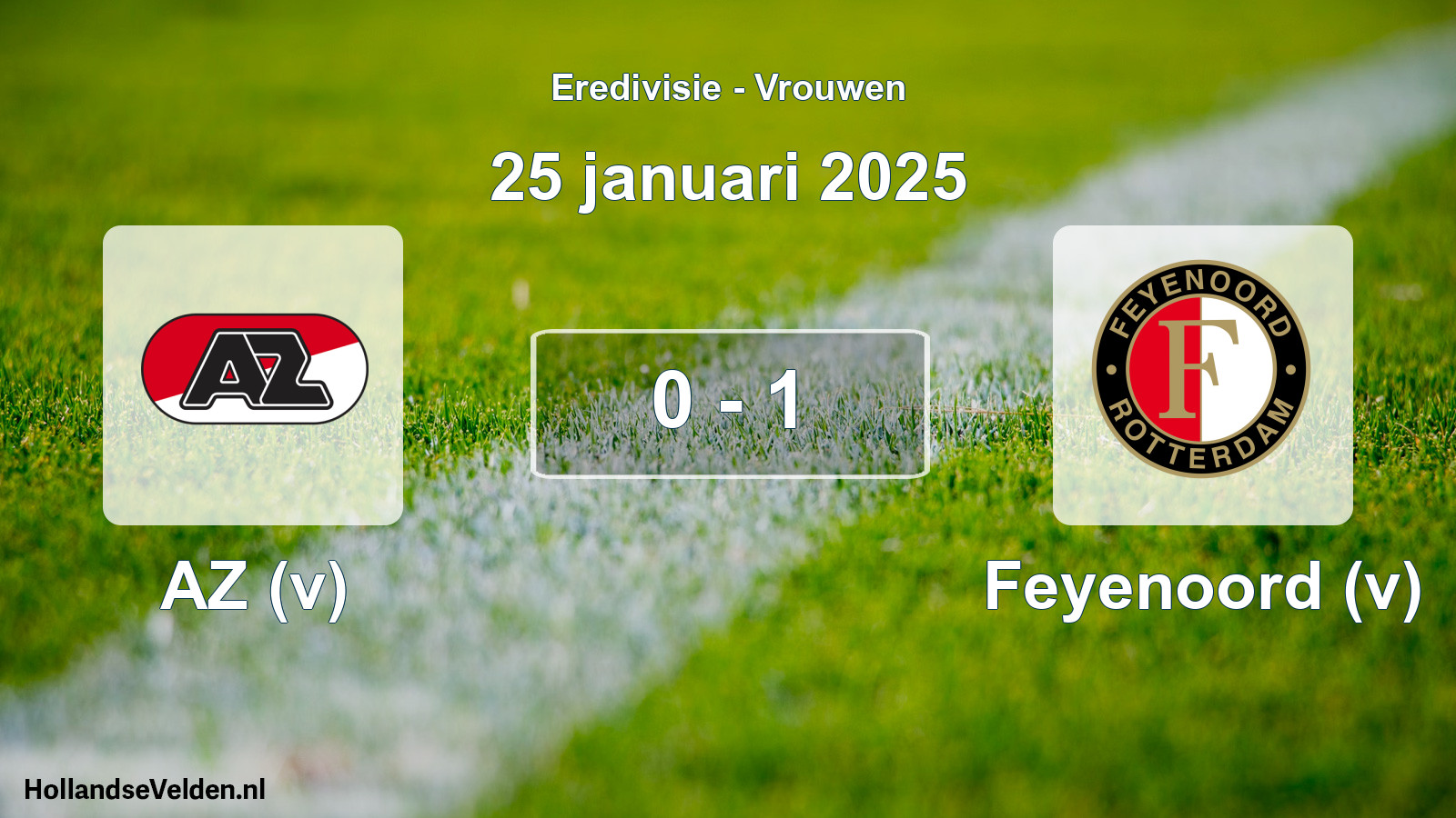 Total number of matches played: AZ (v) - Feyenoord (v) 0 - 1 (25 January 2025)