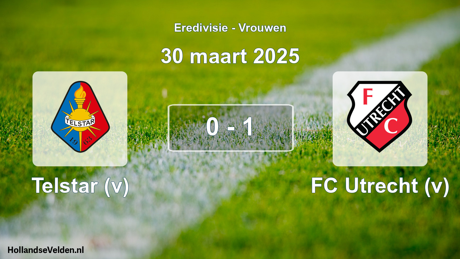 Total number of matches played: Telstar (v) - FC Utrecht (v) 0 - 1 (30 March 2025)