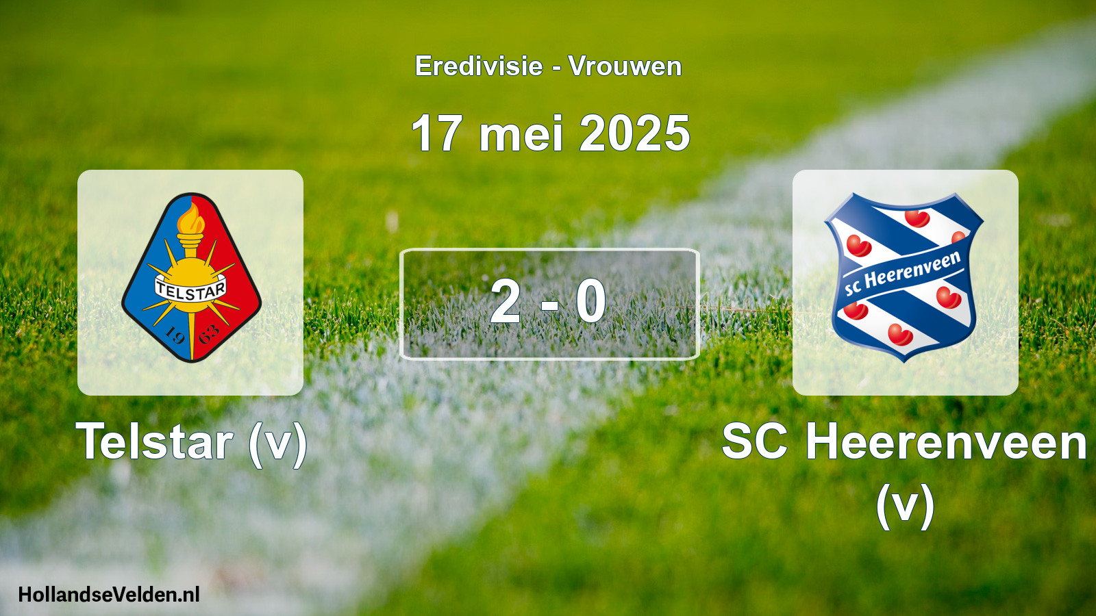 Total number of matches played: Telstar (v) - SC Heerenveen (v) 2 - 0 (17 May 2025)