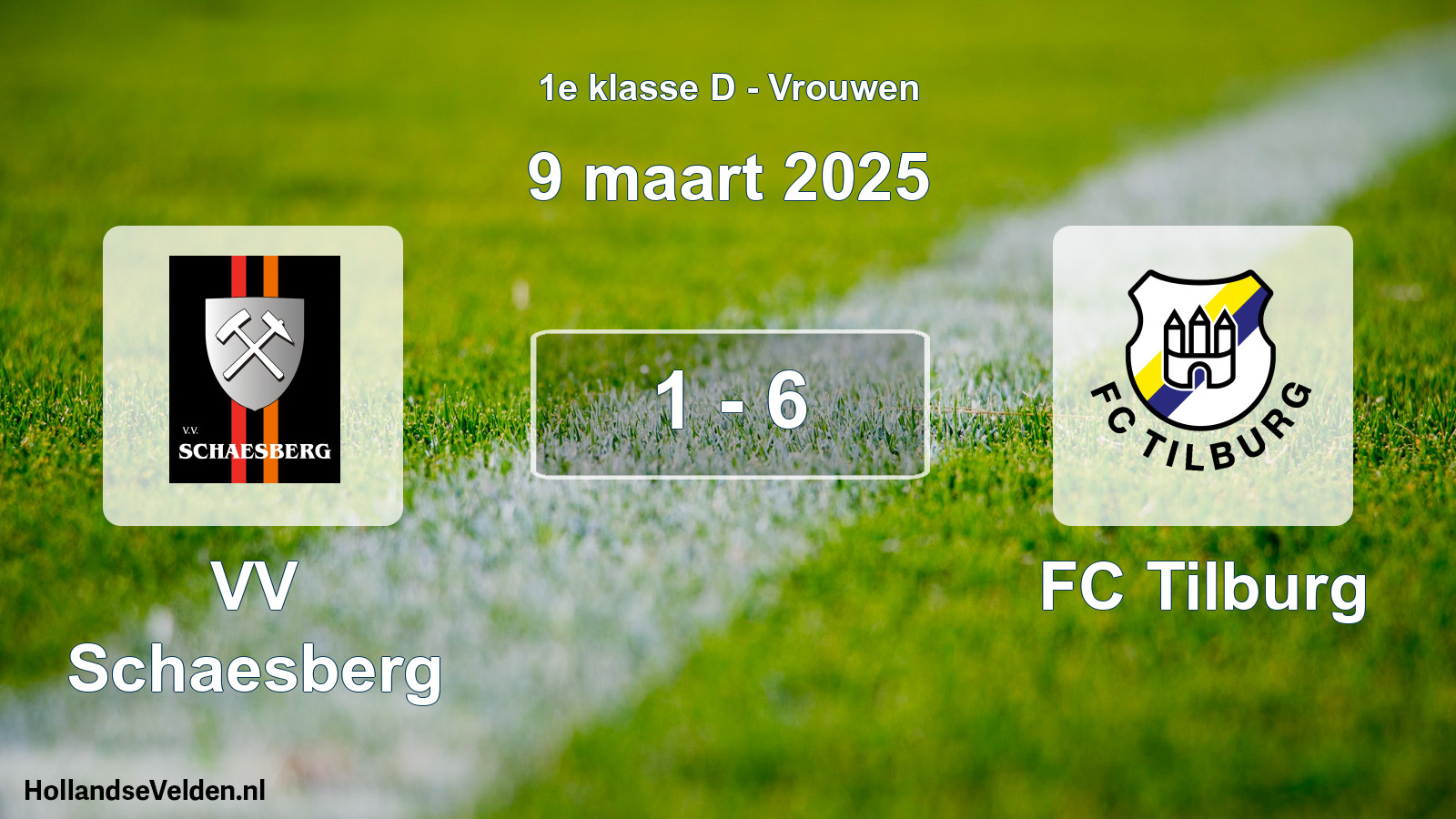 Total number of matches played: VV Schaesberg - FC Tilburg 1 - 6 (9 March 2025)