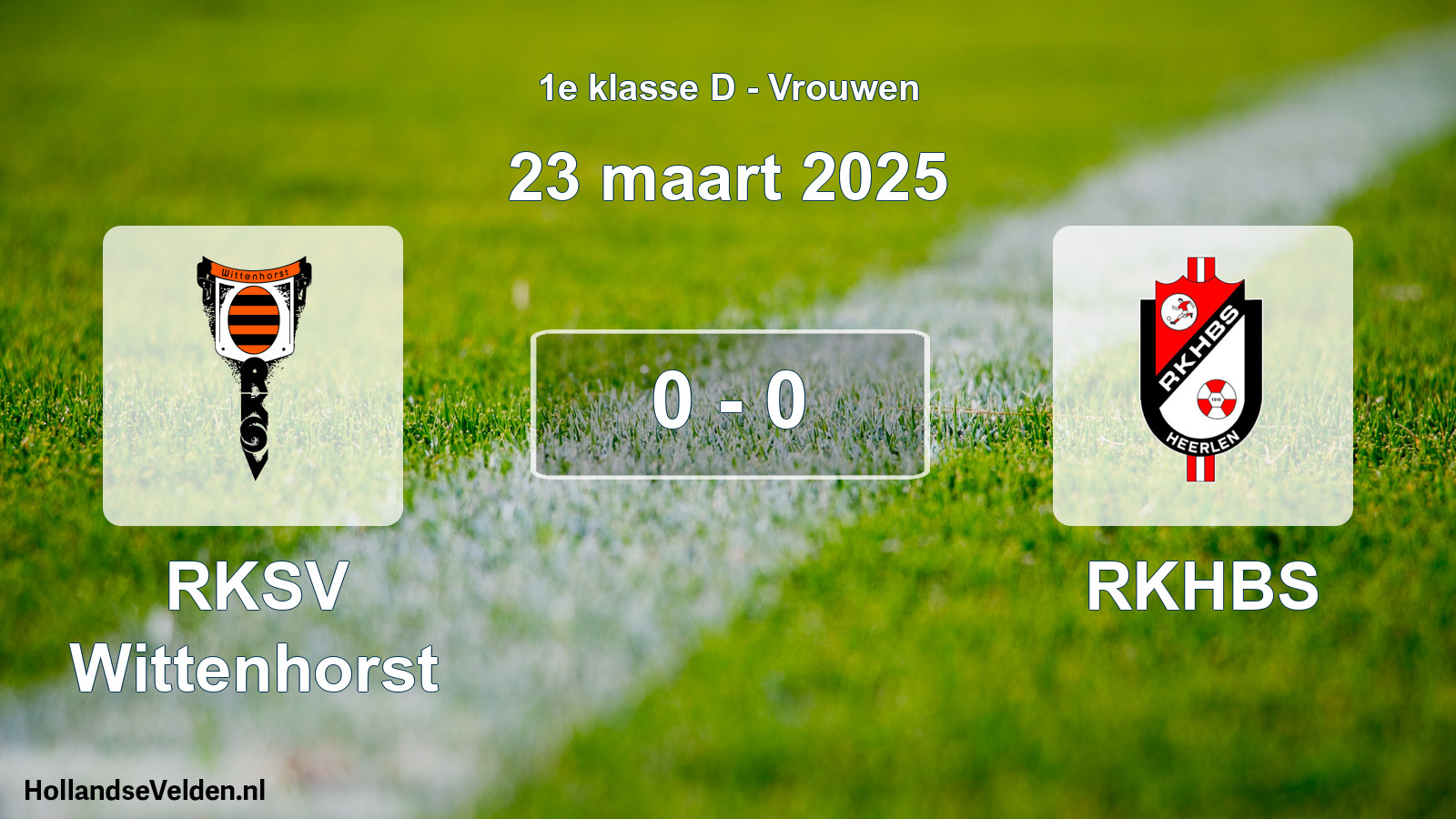 Gespeelde wedstrijd: RKSV Wittenhorst - RKHBS 0 - 0 (23 maart 2025)