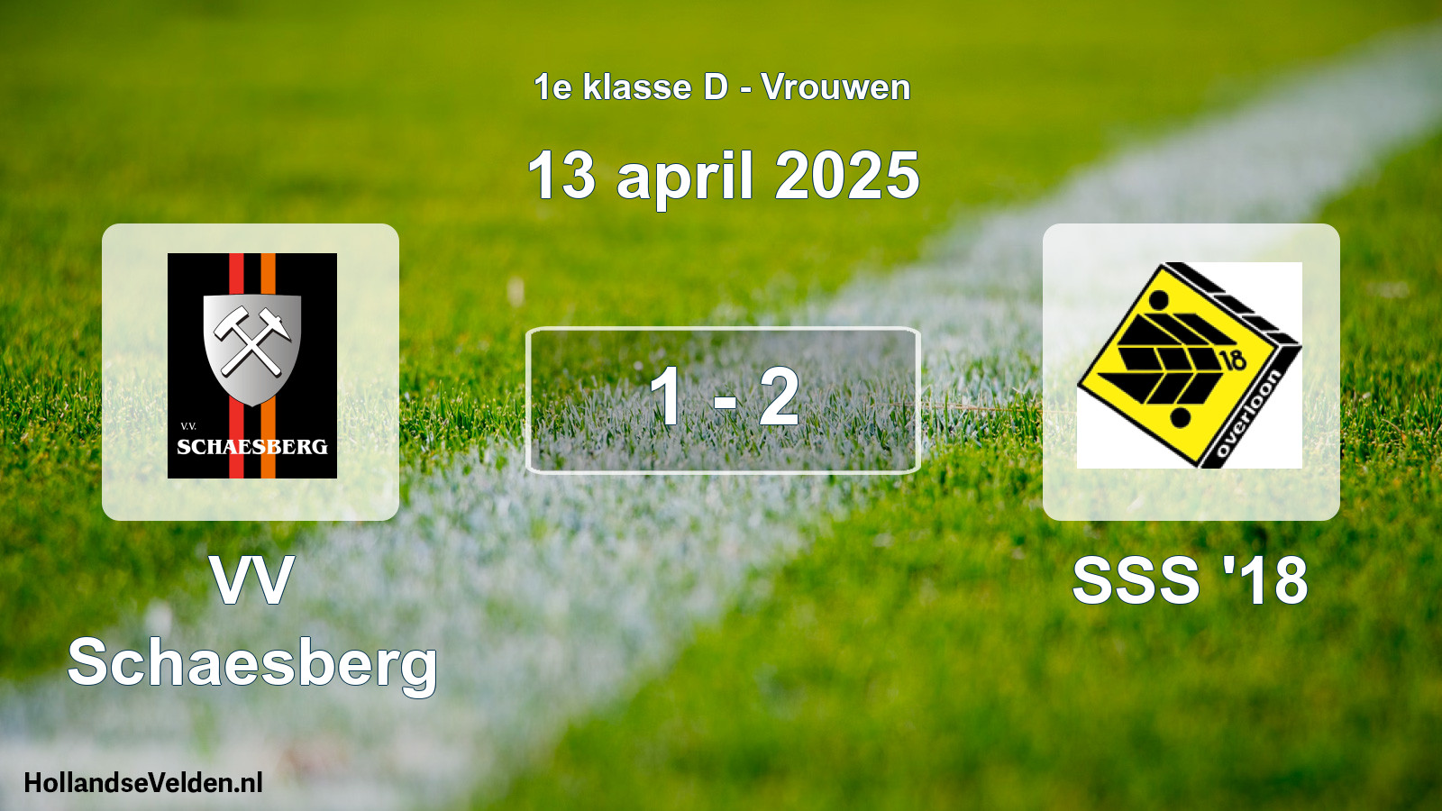 Total number of matches played: VV Schaesberg - SSS '18 1 - 2 (13 April 2025)