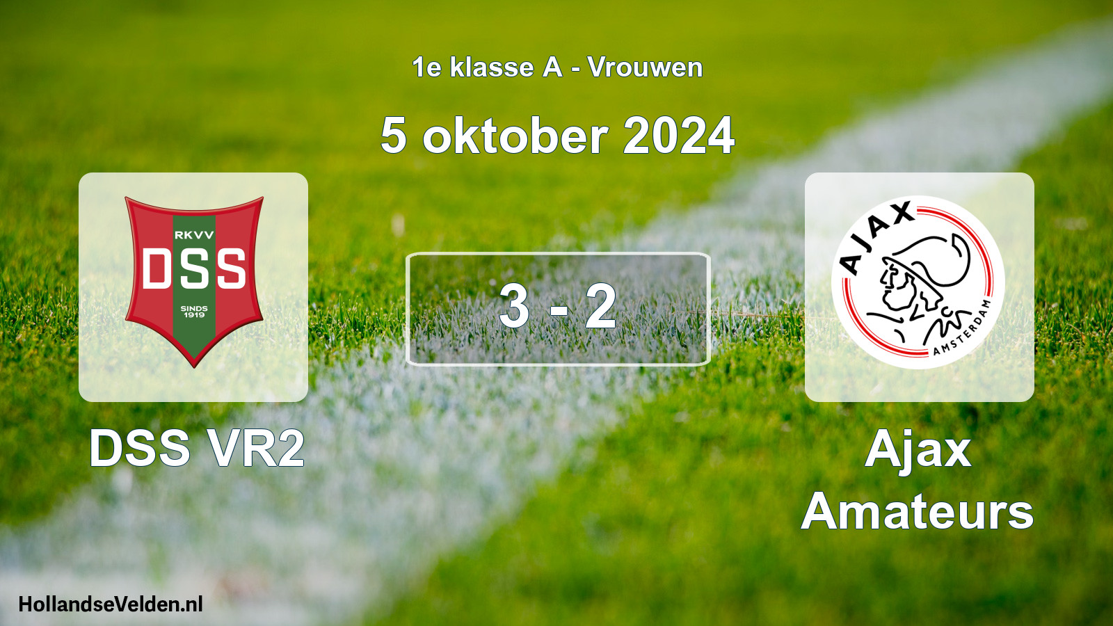 Total number of matches played: DSS VR2 - Ajax Amateurs 3 - 2 (5 October 2024)