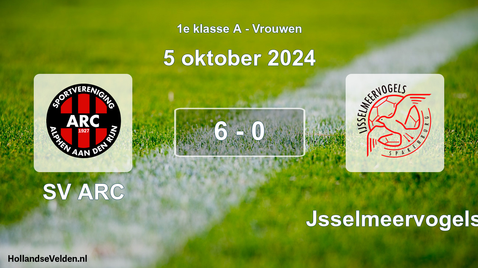 Total number of matches played: SV ARC - IJsselmeervogels 6 - 0 (5 October 2024)